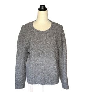 Elie Tahari Charcoal Gray Women's Pullover Crewneck Sweater (Size: Medium)